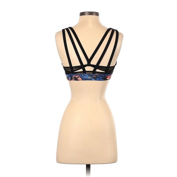 Lululemon Athletica Energy Sports Bra Exhale Mini Paint Storm Sz 2 Blue Multi - Picture 5 of 11